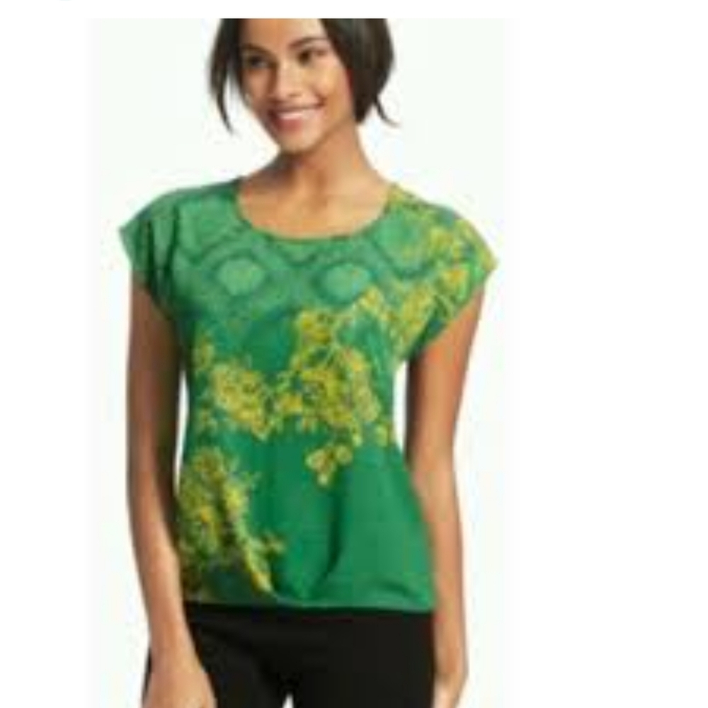 CAbi Sleeveless Green with Envy Blouse